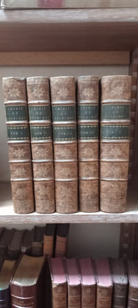 SYSTÈME DES CONNAISSANCES CHIMIQUES, ET DE LEURS APPLICATIONS AUX PHÉNOMÈNES DE LA NATURE ET DE L'ART.
Tome I (II,III,IV et V) suivis de Table alphabétique et analytique des matières contenues dans les cinq tomes du système des connaissances chimiques, rédigée par Mme Dupiery, et revue par le Cen Fourcroy.
Paris. Baudouin. Brumaire an IX-Ventôse an X (1800-1802).