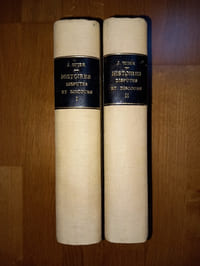 Bibliothèque Diabolique.
HISTOIRES DISPUTES ET DISCOURS
des illusions et impostures, des diables, des magiciens infames, sorcières et empoisonneurs : des ensorcelez et démoniaques et de la guérison d'iceux : item de la punition que méritent les magiciens, les empoisonneurs et les sorcières.
Le tout compris en six livres.
DEUX DIALOGUES touchant le pouvoir des sorcières et de la punition qu'elles méritent par Thomas Erastus, professeur en médecine à Heidelberg.
Avec deux indices : l'un des chapitres des six livres de Jean Wier.
L'autre des matières notables contenues en ce volume.
Volume I (et volume II);
Paris. Au bureau du Progrès Médical/ A. Delahaye et Lecrosnier éditeurs. 1885.