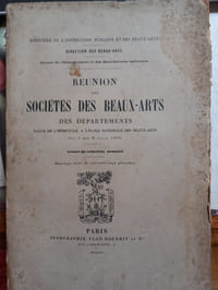 Réunion des sociétés des beaux-arts des départements. 1900.
Ouvrage orné de 67 planches.
Paris. Plon-Nourrit. 1900.