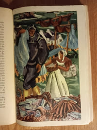 VEILLÉES BRETONNES
Illustrations et hors-texte en couleurs de Maryvonne MÉHEUT.
Librairie celtique. Paris. 1944.