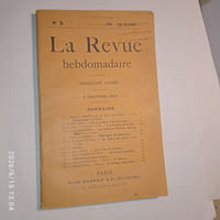 La Revue Hebdomadaire. 12e année. N° 5. 3 janvier 1903.