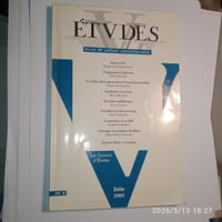Etudes. Revue de culture contemporaine. Juin 2005.