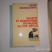 Société et romantisme en Prusse au XVIIIe siècle