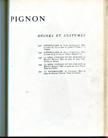 Cinq peintres et le théâtre - Décors et costumes de Léger. Coutaud. Gischia. Labisse. Pignon. Parmelin, Hélène