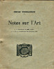 Notes sur l'art. I : L'exposition de 1900 à Paris ; II : Sur la conservation des reliques d'art. Verhaeren, Emile