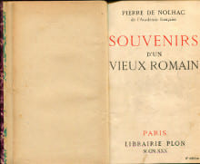 Souvenirs d'un vieux Romain ornés de quelques sanguines d'Hubert Robert. Nolhac, Pierre de