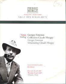 Vente Georges Simenon Collection Claude MenguyVeiling Georges Simenon Verzameling Claude Menguy
