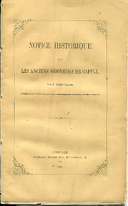 Notice historique sur les anciens seigneurs de Capple