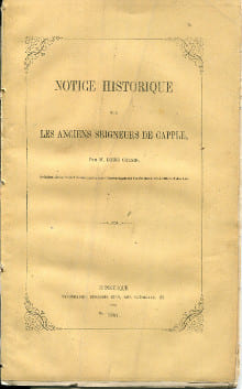 Notice historique sur les anciens seigneurs de Capple. Cousin, Louis