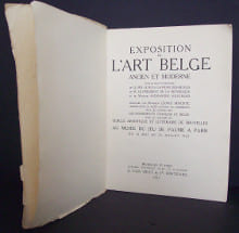 Exposition de l'art belge ancien et moderne au musée du Jeu de Paume à Paris, 1923