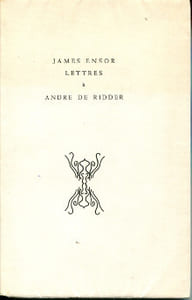 Lettres à André de Ridder