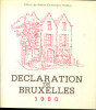 Déclaration de Bruxelles - Propos sur la reconstruction de la ville européenne. Barey, André