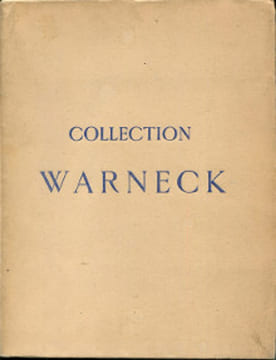 Collection Warneck - Tableaux anciens et modernes - 1926. Frits Lugt
