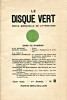 Le Disque Vert revue mensuelle de littérature - Juin 1922 - 1ère année - n° 2. Franz Hellens, R.-M. Hermant, Gabriel Audisio...