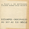 Estampes originales du XVe au XXe siècle - 1966. F. S.