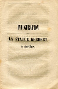 Inauguration de la statue Gerbert à Aurillac