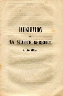 Inauguration de la statue Gerbert à Aurillac. Picut, P.