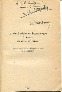 La vie sociale et économique à Arras du XIIe au XVe siècle