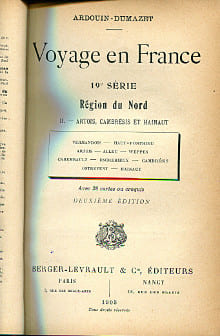 Voyage en France - 19e série - Région du Nord - II. Artois, Cambrésis et HainautVermandois - haut Ponthieu - Artois - Alleu - Weppes - Carembault - ...