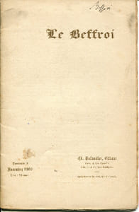 Le Beffroi, Art & Littérature modernes - Novembre 1900
