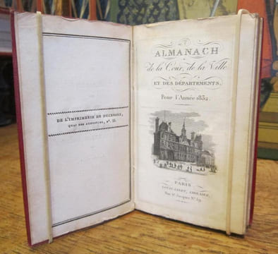 Almanach de la Cour, de la Ville et des Départements. Pour l'année 1832. undefined