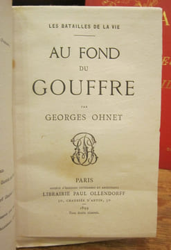 Au Fond du gouffre. OHNET (Georges)