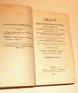 Traité des pierres précieuses, des porphyres, granits, marbres, albatres, et autres roches propres à recevoir le poli et à orner les monumens publics et les edifices particuliers (.)