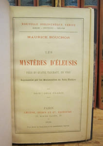Les Mystères d'Eleusis, en quatre tableaux, en vers. Pièce représentée par les Marionnettes du Petit-Théâtre