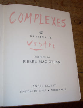 Complexes. 40 Dessins de Vertès. Préface de Pierre Mac Orlan. VERTES (Marcel)