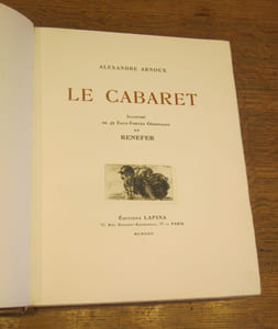 Le Cabaret. Illustré de 49 Eaux-Fortes Originales de Renefer