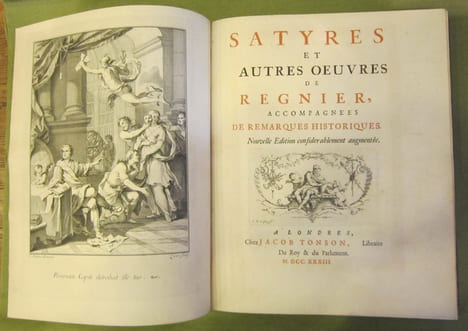 Satyres et autres oeuvres de Regnier, accompagnées de remarques historiques. Nouvelle édition considérablement augmentée. REGNIER (Mathurin)