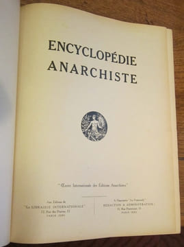 Encyclopédie anarchiste. undefined