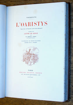 L'Oaristys. (Relié Avec :) Les Syracusaines. THEOCRITE