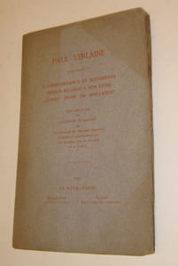 Correspondance et Documents inédits relatifs à son livre "Quinze jours en Hollande". Avec une Lettre de Stéphane Mallarmé et un portrait de Verlaine écrivant d'après la pointe-sèche de Ph. Zilcken, sur un croquis de J. Toorop
