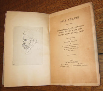 Correspondance et Documents inédits relatifs à son livre "Quinze jours en Hollande". Avec une Lettre de Stéphane Mallarmé et un portrait de Verlaine écrivant d'après la pointe-sèche de Ph. Zilcken, sur un croquis de J. Toorop