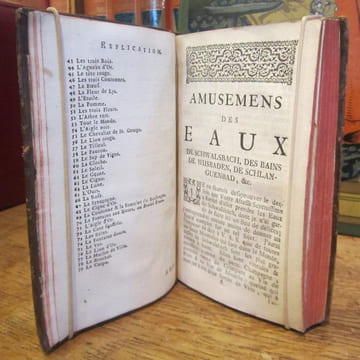 Amusemens des Eaux de Schwalsbach, des Bains de Wisbaden et de Schlangenbad. Avec deux Relations curieuses ; l'une de la Nouvelle Jerusalem ; Et ...