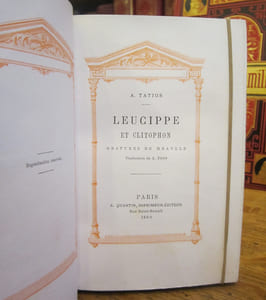 Leucippe et Clitophon. Gravures de Méaulle. Traduction de A. Pons