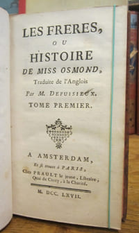 Les Frères, ou Histoire de Miss Osmond, traduite de l'anglois par M. Depuisieux