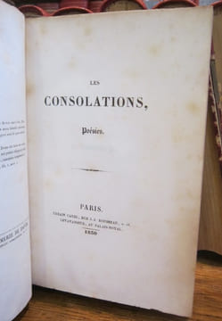 Les Consolations, Poésies. SAINTE-BEUVE (Charles-Augustin)