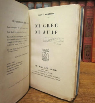 Ni Grec, ni Juif. SCHWOB (René)
