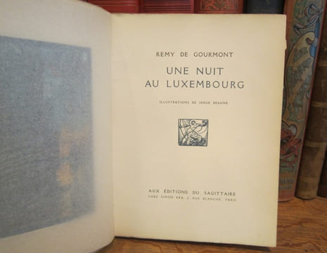 Une Nuit au Luxembourg. Illustrations de Serge Beaune.. GOURMONT (Remy de)