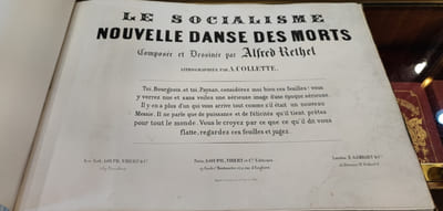 Le Socialisme, Nouvelle Danse des Morts, Composée et Dessinée
par Alfred Rethel, Lithographiée par A. COLLETTE.