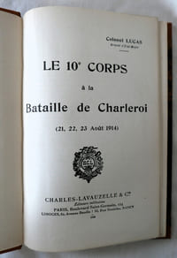 Le 10ème corps à la bataille de Charleroi (21, 22, 23 août 1914) - Charles-Lavauzelle & Cie 1930