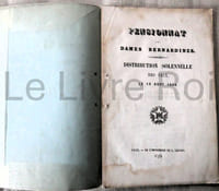 Pensionnat des Dames Bernardines - distribution solennelle des prix le 19 août 1856 - Lille de l'imprimerie de L. Lefort 1856