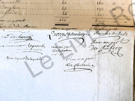 Janvier, Février, mars et avril 1780, compte que fait et rend Louis Joseph sieur Martel, procureur au Bureau des finances de Lille au nom et comme ...
