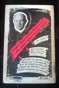 Des yeux pour pleurer
"spécial-police" Editions "Fleuve noir"
achevé d'imprimer sur les presses de l'imprimerie Foucault 1957
EDITION ORIGINALE