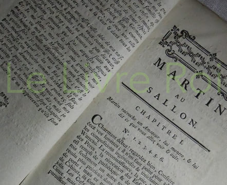 Martin au sallon. Observations, avis et critiques sur les ouvrages exposés au sallon de Lille. A Montmartre 1782. ANONYME