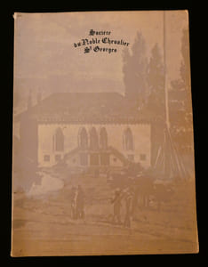 Geschiedkundig overzicht van de Aloude Gilde van de Edele Ridder Sint Joris te Kortryk - Esquisse historique de l'ancienne Gilde du Noble Chevalier Saint Georges à Courtrai - Société du Noble Chevalier St Georges sd (1972)