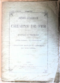 REVUE GENERALE DES CHEMINS DE FER - Mémoires et documents concernant l'établissement, la construction et l'exploitation technique et commerciale des voies ferrées.
5ème année - 2ème semestre - N°5, Novembre 1882