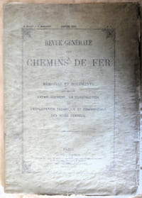 REVUE GENERALE DES CHEMINS DE FER - Mémoires et documents concernant l'établissement, la construction et l'exploitation technique et commerciale des voies ferrées.
5ème année - 1ER semestre - N°1, Janvier 1882